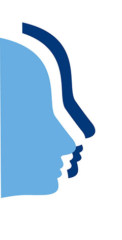 Graphic of the silhouette of the side of a face.
